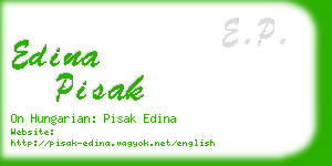 edina pisak business card